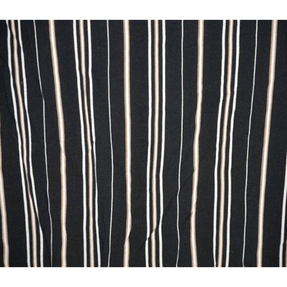 Maurices Black Button Front V-Neck 3/4 Sleeve Striped Blouse Top Size 2X - Picture 8 of 11